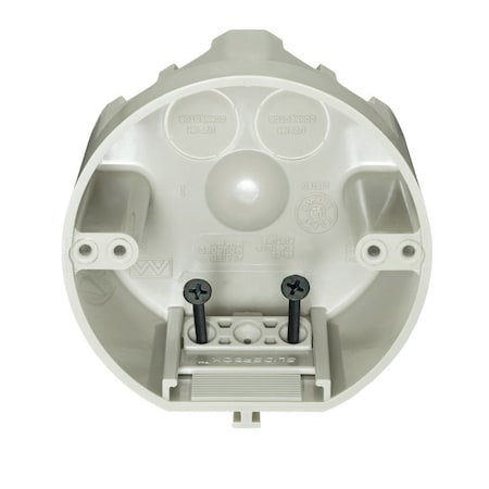 Sliderbox Allied Moulded SliderBox New and Old Work 25 cu in Round Polycarbonate 4 gang Junction Box Beige SB-CB